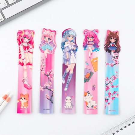A set of cardboard figured bookmarks, 5 pcs "Anime"-3