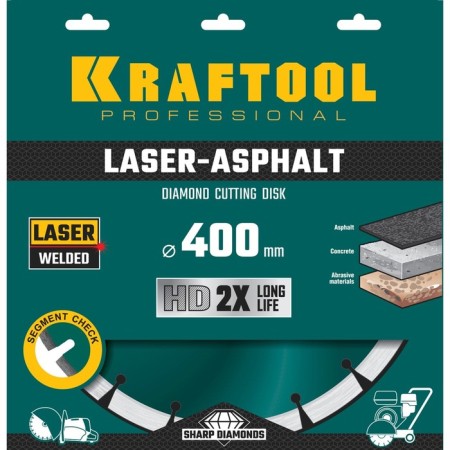 Diamond disk Kraftool 36687-400, 10 x 3.4 mm, d = 25.4 mm, 400 mm-2