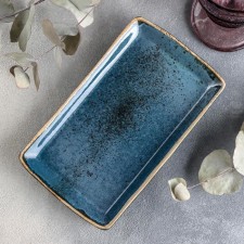 Блюдо фарфоровое Blu reattivo, 12×20,5 см