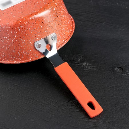 Bucket "light marble", 1 l, silicone pen, anti -stick coating, mix color-3