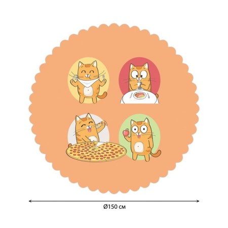 The tablecloth “Cat Style”, Round, Saten, D = 150 cm-1