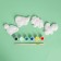 A set of magnets for coloring 4 pcs "dinosaurs", paint 6 cv 2 ml, brush