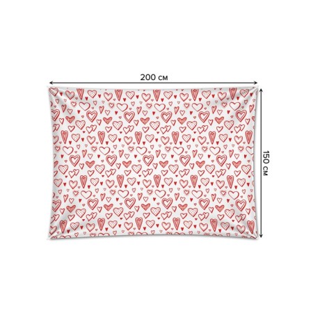 Decorative panel with photo printing "different hearts", horizontal, size 150x200 cm-1