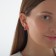 Set 3 objects: earrings, pendant, dimensionless “Edel” oval large, pink color in gold, 45 cm