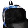 School backpack from textiles on lightning, 3 pockets, blue color