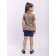 Turtleneck for girls, height 122 cm, beige color