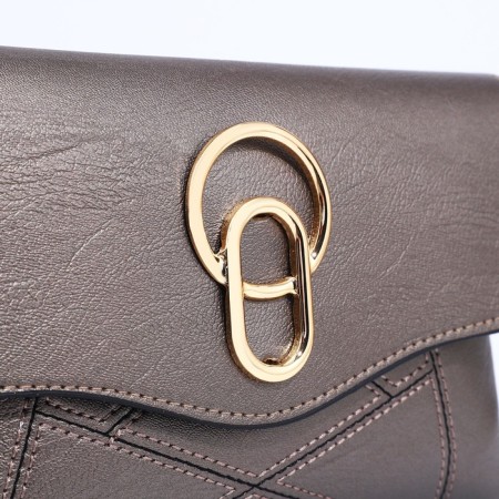 Bag-clate on magnet, long belt, bronze color-4
