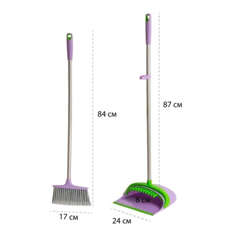 Orion 3106 cleaning set: brush, scoop, purple-green color-2
