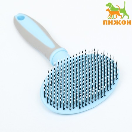 Pucker -plastic pudders soft with rounded teeth, medium, 9.5 x 16.5 cm, blue