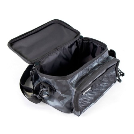 Fishing bag Yaman Sling Lure Bag M, 26x14x22 cm, color gray camouflage + 3 boxes-2