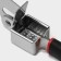 A press for garlic DIGMA, 21 cm, stainless steel, black color, red