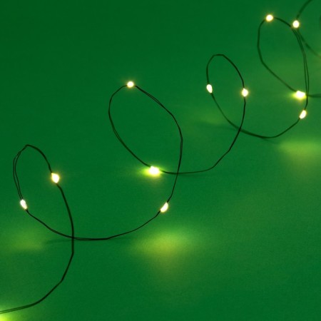 Garland "thread" 10 m Rosa, IP44, silver thread, 100 LED, warm white glow, 2 modes, solar battery-10