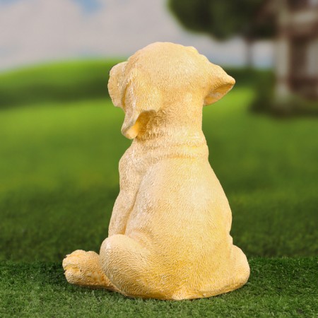 Garden figure "puppy" beige, 23x18x15cm-2