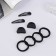 Hair set "Novia" (2 invisibility 5 cm, 4 elastic bands, 2 crab 3 cm) black