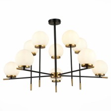 Ceiling Ceiling ST LUCE. SL1203.402.10. Limano. 10x60 watts, E27, 93x54 cm, black color, brass