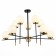 Ceiling Ceiling ST LUCE. SL1203.402.10. Limano. 10x60 watts, E27, 93x54 cm, black color, brass