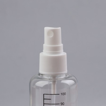 A bottle for storage, with a spray, with a division scale, 100 ml, white/transparent color-5