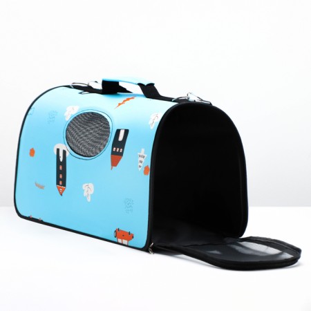 Bag - Animal Carriage "Traveler", Blue, Size L, 53 x 21 x 29 cm-3