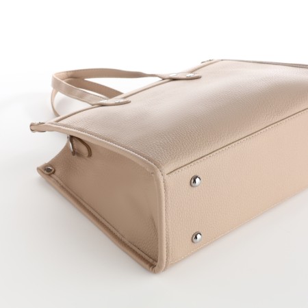Women's bag with zipper, Textura, average size, beige color-6