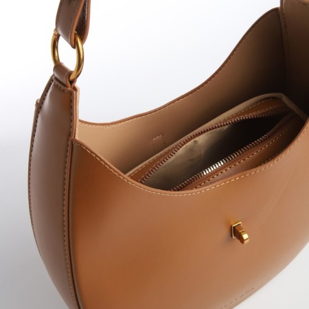 Women's bag Textura, cosmetic bag, medium size, brown color-7