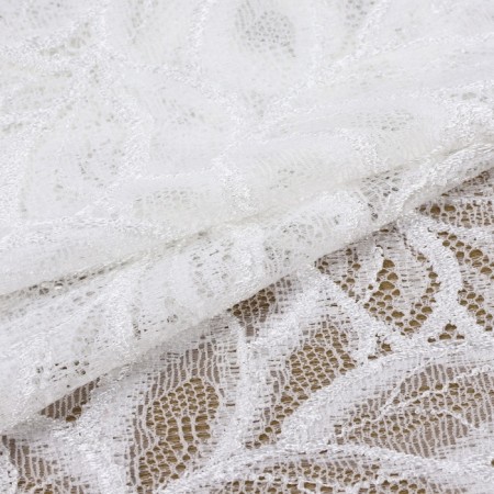 Lace elastic fabric, 175 mm × 2.7 ± 0.5 m, white color-1