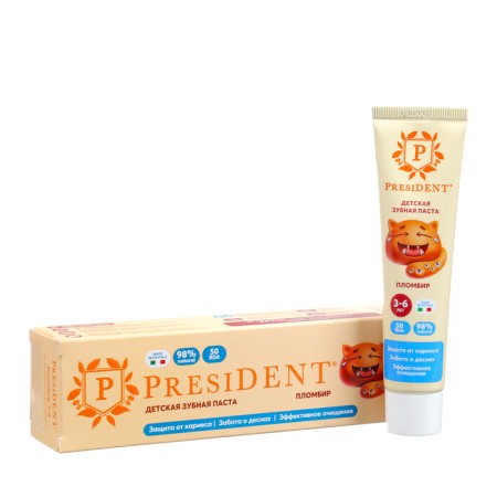 Toothpaste Children's President 3 - 6 years old, 43 ml