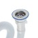 Hofrosiphon ORIO AS-3011, 1 1/2 "x40/50 mm, with a stainless grill d = 70 mm, l = 1000 mm, white