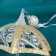 Decoration Christmas tree "Light umbrella" 10x11.5 cm, transparent gold