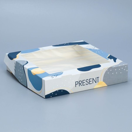 Confectionery packaging, boxing box "Present", 20 x 20 x 4 cm-1