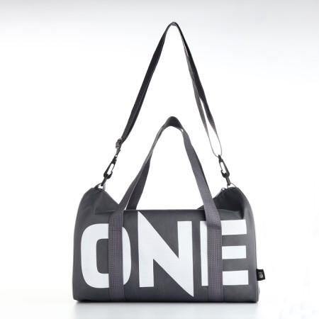 Female sports bag, textura, small size, gray color