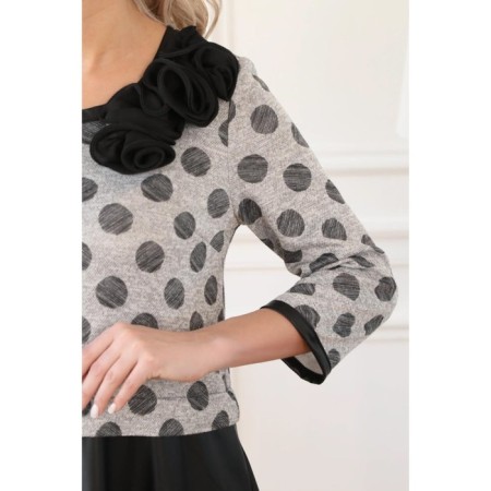 Women's dress, size 42, gray color-3