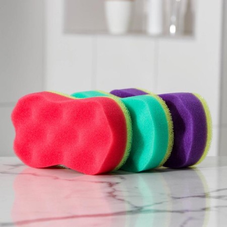 Body sponge with a massage layer "eight", 14.5 × 8 × 4 cm, color mix-4