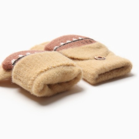 Митенки детские MINAKU 17 см горчичный-2