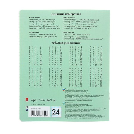 Notebook 24 sheets in a folk cage, covered paper cover, green-2