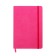 Leduced Diary A5, 140l, cell, leatherette, elastic band, yellow cut, fuchsia