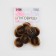 A set of buttons, 4 punctures, d = 25 mm, 10 pcs, brown color