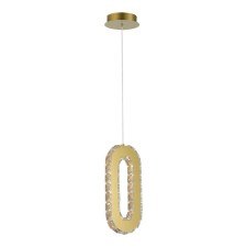 Suspension lamp ST LUCE. SL6506.203.01. Allungo. 1x9 W, LED, 3000K, 675 LM, 15x15x100 cm, golden color
