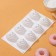 Form for mussa desserts and baking konfinetta "Jelly", silicone, 30 × 17.5 × 4 cm, 8 cells (7.4 × 5.3 × 4 cm), white color