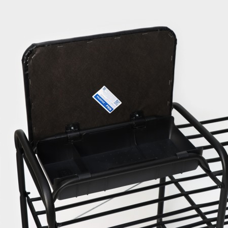 Athery for shoes with a seat and luxury box, 79 × 33 × 50 cm, black color-2