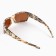 Glasses Polarization floating trackers Dark Camo in a case, Brown lenses
