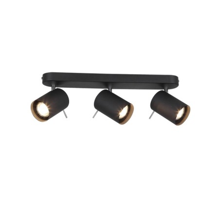STAST ST LUCE. SL597.401.03. 3x3 watts, GU10 LED, 3000K, 47x15 cm, black color, chrome