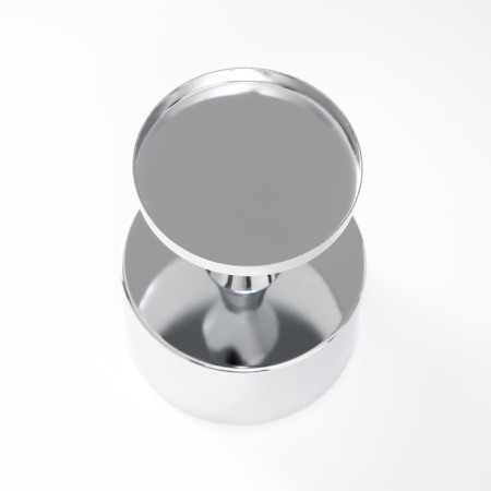 Summary Metal for 1 candle d = 7.5 cm "Alesio" silver 9x9x12 cm-2