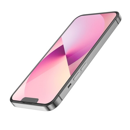 Hoco A27 Protective Glass, for iPhone 13/13 Pro, anti -prints, anti -scratches, black frame-4