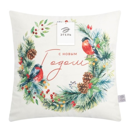 Case on the pillow Ethel "Wreath", 40*40 cm, 100 p/e, velor-4