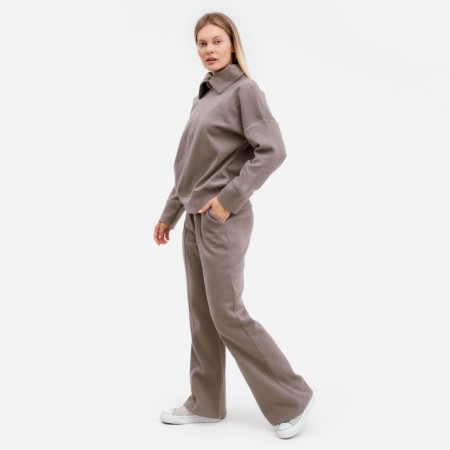 Women's suit (sweater/pants), beige color, size 44-3