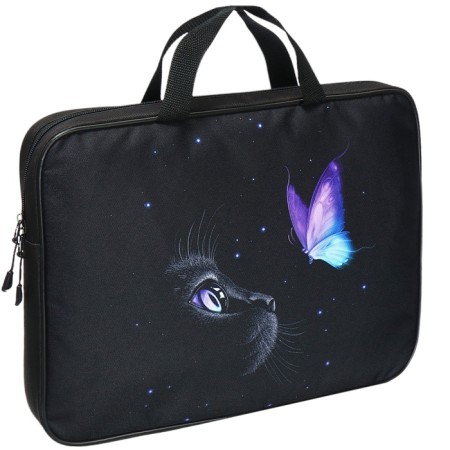 Folder with handles Textile A4, 370 x 280 x 60 mm, Stavia "cat"-1