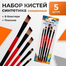 Set of brushes, nylon, flat, 5 pieces, mowed