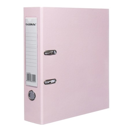 PAPKA-registrar A4 75mm Calligrata laminated, pale pink-1