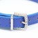 A collar with rows of 4 rows and rhinestones on a buckle, 38 x 1.5 cm, Osh 26-33, blue