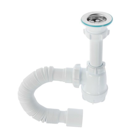Siphon for the Aquant shell, 1 1/2 "x 40 mm, with metal. Grid d = 70 mm, with corrugation 40x40/50 mm